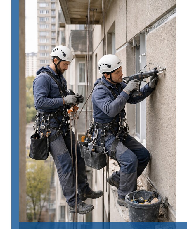 Промышленные альпинисты высотные работы и монтаж в Рославле